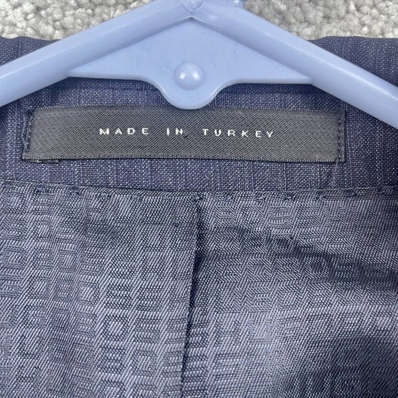 Hugo Boss Blazer Coat Men's Size 44R Navy 2 Button Lanificio Tesse Biella Wool - Picture 7 of 16